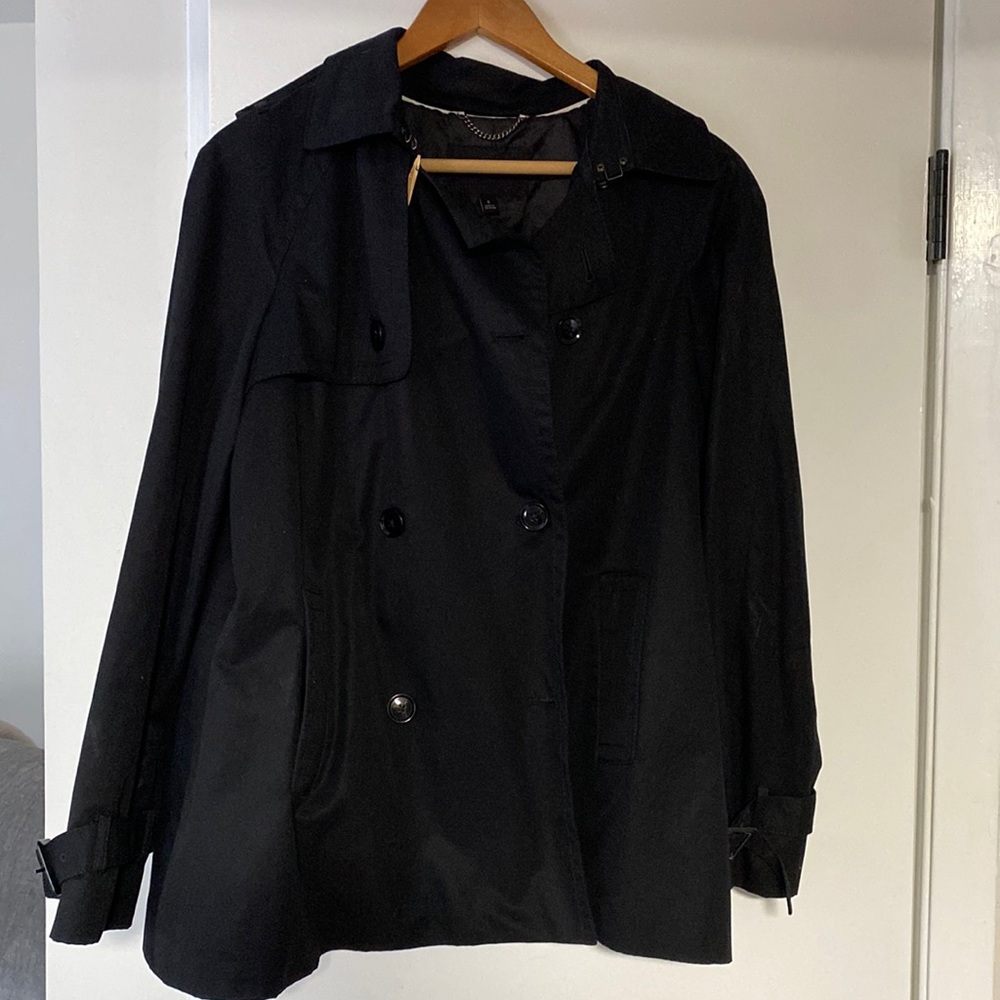 Banana republic black trench coat